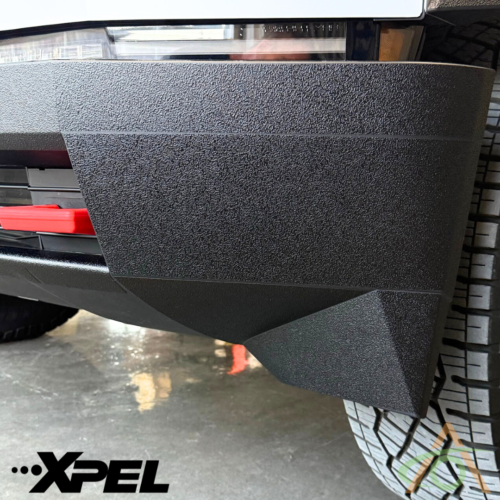 cornercloseup_1f18213b-c8d5-40ab-9fae-e931832e45a0.png Ultra-Tough Xpel Armor Front Bumper Protection for Cybertruck