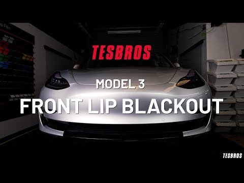 Front Bumper - Lip Blackout for Model 3